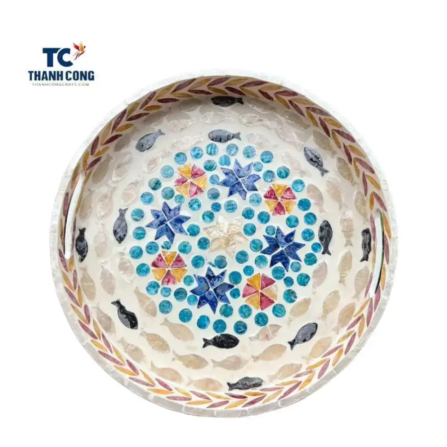 Round Mother of Pearl Tray