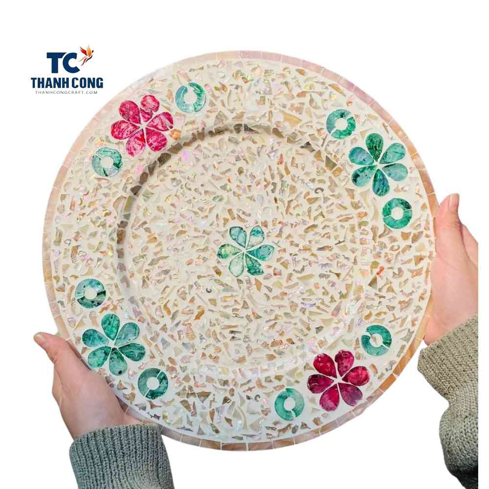 Round Mother of Pearl Tray