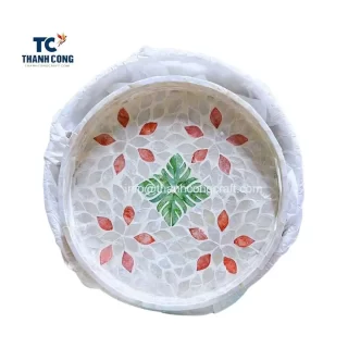 Round Serving Tray with Handles