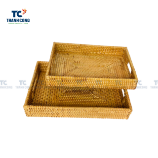 Large Rectangular Rattan Tray