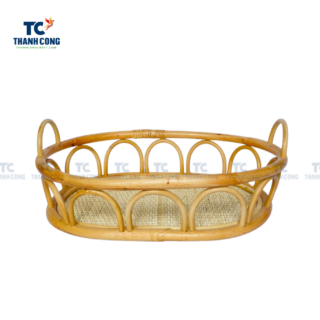 Rattan Fruit Tray with Handles