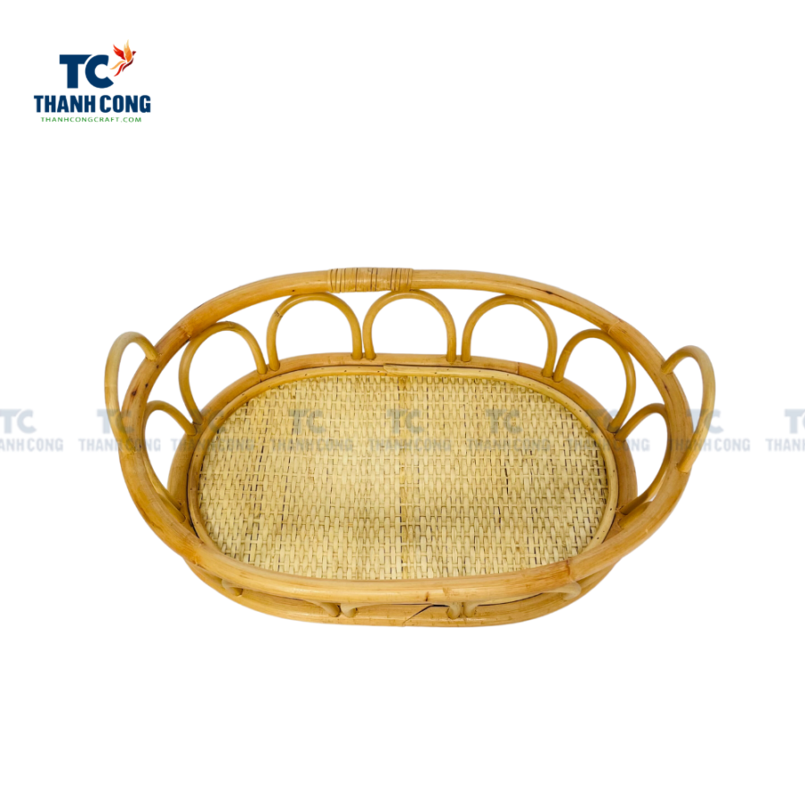 Rattan Fruit Tray with Handles