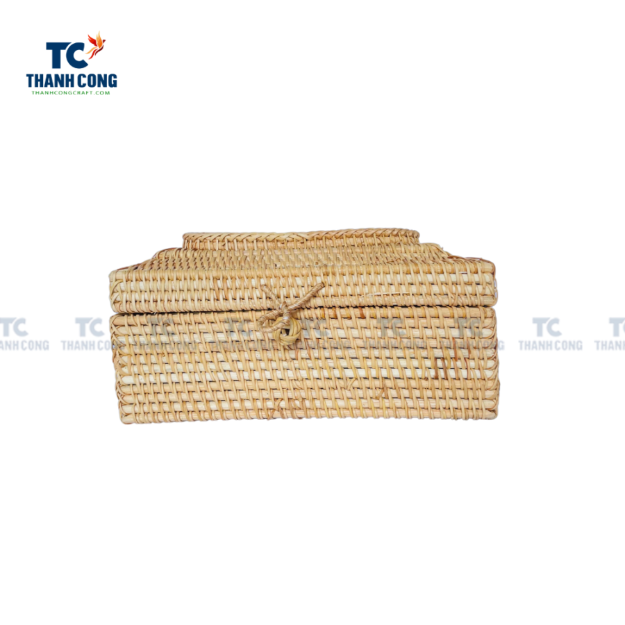 Rectangular Rattan Tissue Box Cover