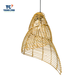 Rattan Coastal Spiral Shell Pendant Lighting