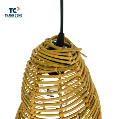 Rattan Coastal Spiral Shell Pendant Lighting