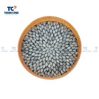 Rattan Mop Round Serving Tray