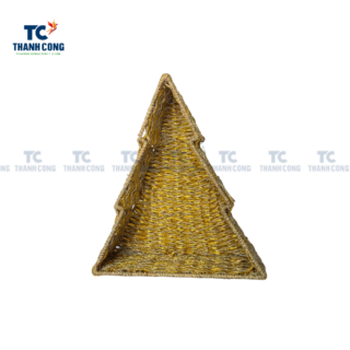 Christmas Tree Shaped Seagrass Basket