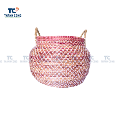 Pink Extra Large Seagrass Basket