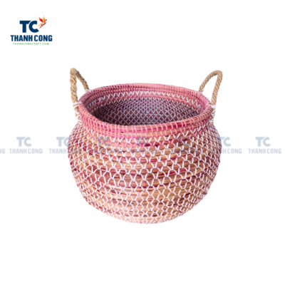 Pink Extra Large Seagrass Basket