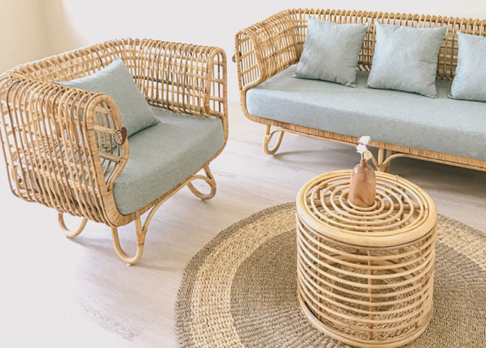 The price of rattan furniture is cheaper than furniture made of natural wood.