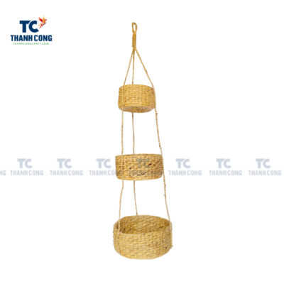 Water Hyacinth 3 Tier Hanging Wire Basket