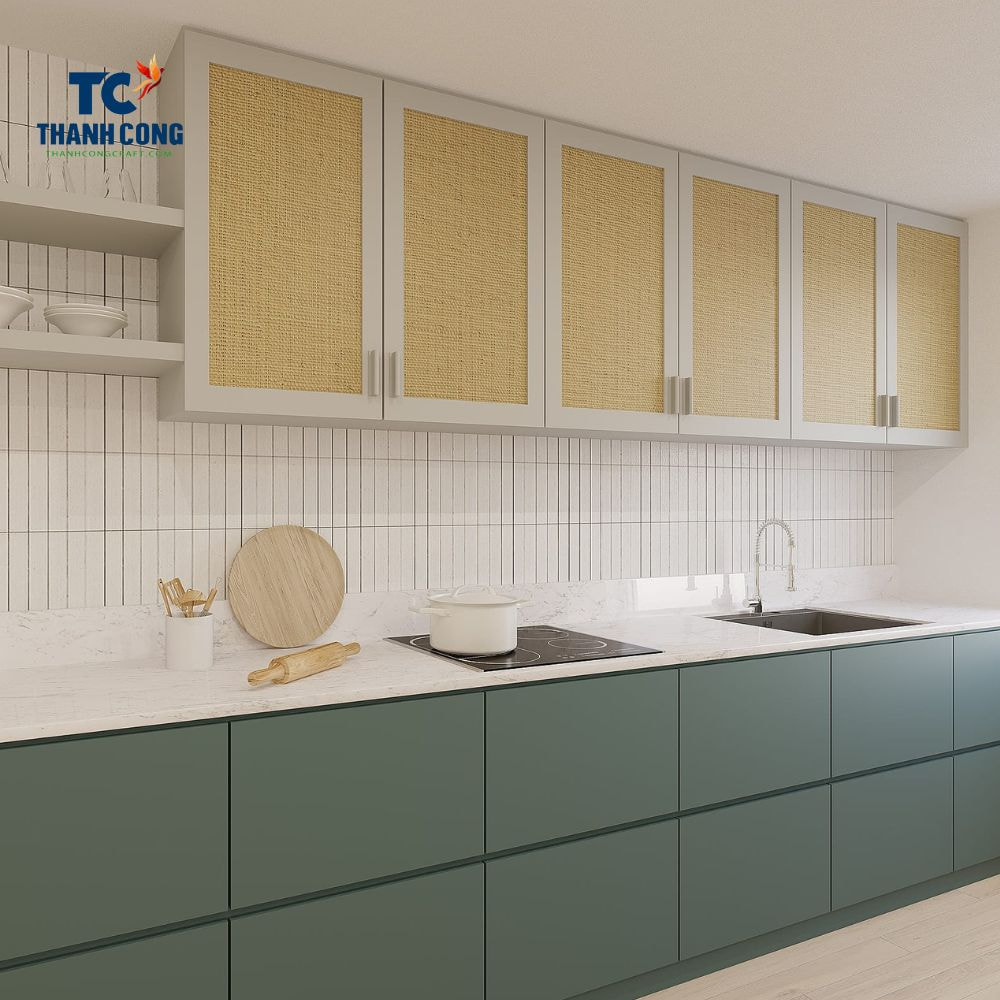 Rattan kitchen deals cabinets