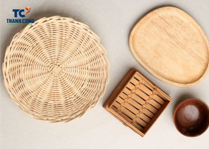 Bamboo and rattan plates are eco-friendly