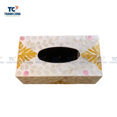 Mosaic Tissue Box Holder, Mother Of Pearl Tissue Box Cover (TCHD-23127)