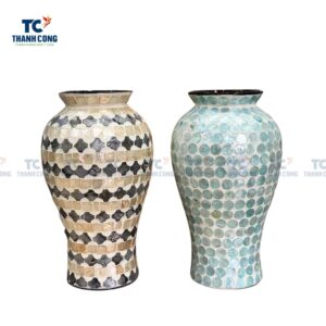 Blue Mosaic Vase, Mother Of Pearl Vase (TCHD-23122)