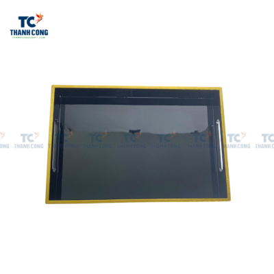 Black Lacquer Tray, Rectangular Black Lacquer Serving Tray