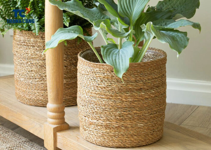 What are seagrass baskets made of