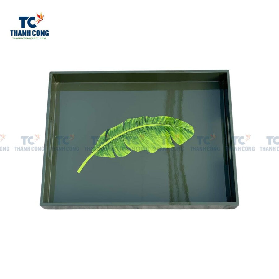 Lacquer Square Tray Green (TCKIT-23139)