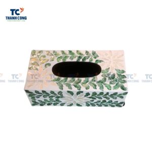 Mother of Pearl Inlaid Lacquer Tissue Box Cover