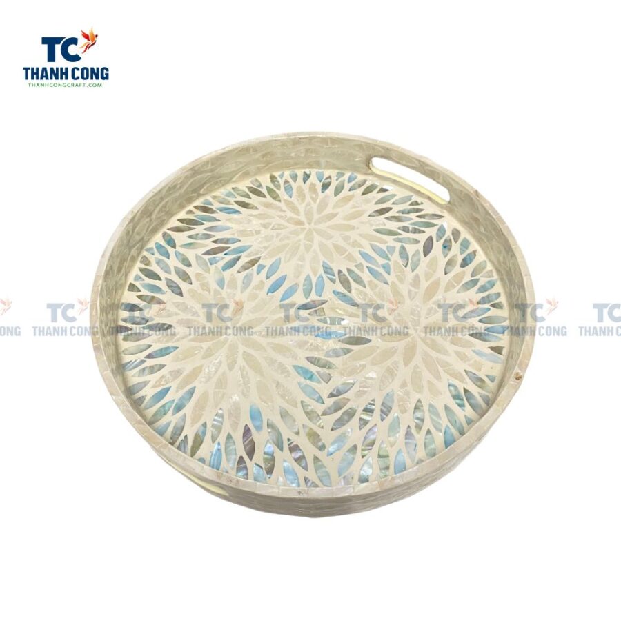 Mother Of Pearl Tray Round (TCMT-23085)