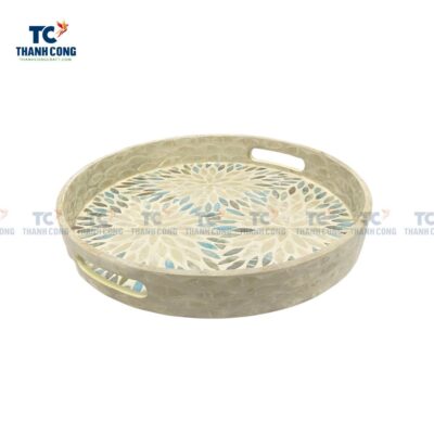 Mother Of Pearl Tray Round (TCMT-23085)