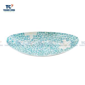 Blue Mother of Pearl Oval Tray (TCKIT-23184)
