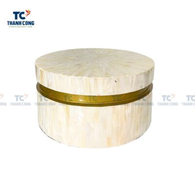 Mother Of Pearl Round Box (TCHD-23165)