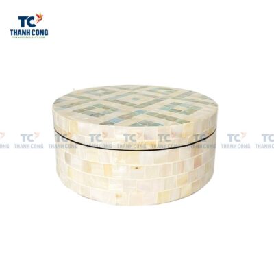 Mother Of Pearl Round Box (TCHD-23167)