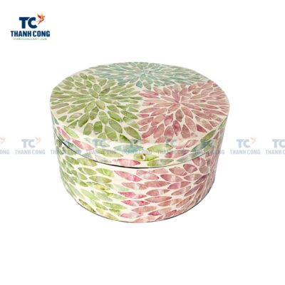 Round Mother of Pearl Storage Box (TCHD-23168)