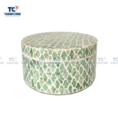Mother Of Pearl Round Box (TCHD-23170)