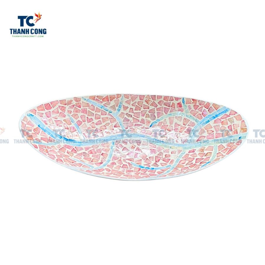 Pink Mother of Pearl Oval Tray (TCKIT-23185)