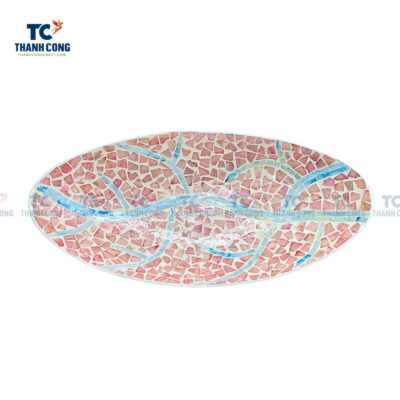 Pink Mother of Pearl Oval Tray (TCKIT-23185)