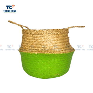 Hand-Painted Seagrass Belly Basket