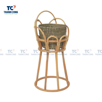Rattan Plant Stand with Seagrass Planter