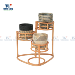 3 Tier Rattan Plant Stand