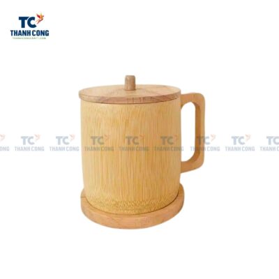 Bamboo Cup with Lid and Handle
