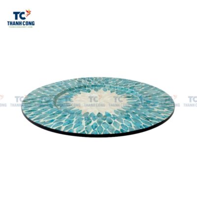 Mother of Pearl Blue Serving Plates