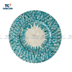 Mother of Pearl Blue Serving Plates