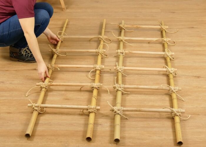 How to make a bamboo shelf