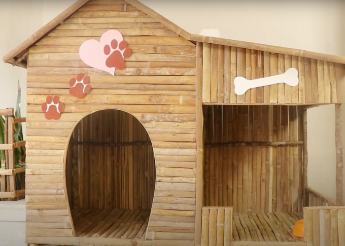 How to make bamboo dog house