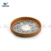 Mother Of Pearl Rattan Tray (TCKIT-23192)