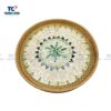 Mother Of Pearl Rattan Tray (TCKIT-23193)