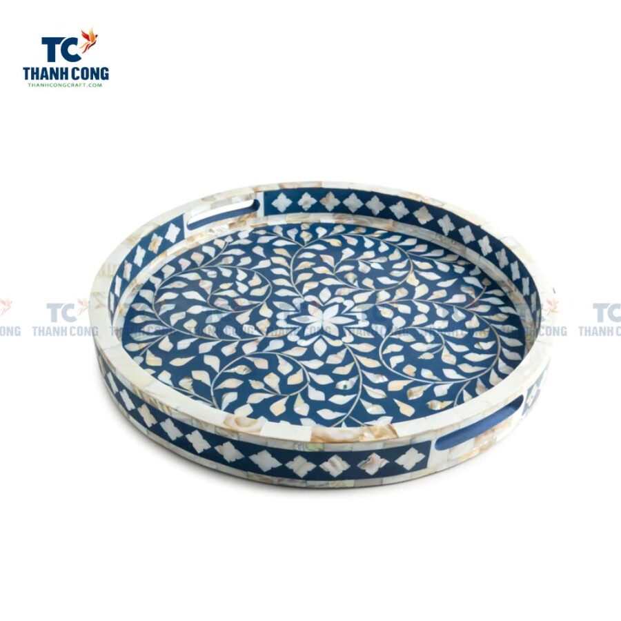 Mother Of Pearl Round Serving Tray (TCKIT-23197)