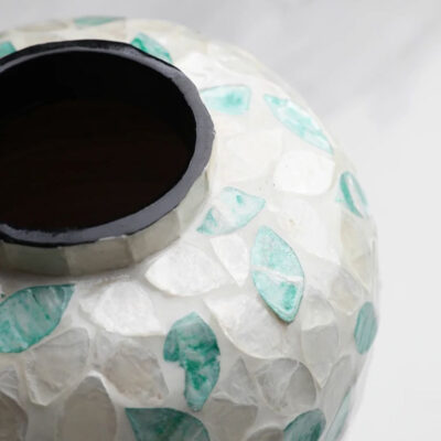 Mother of Pearl Mosaic Vase