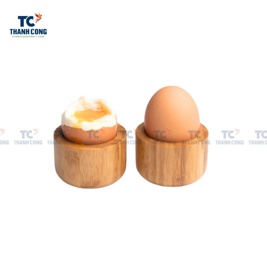 Set Of 2 Natural Bamboo Egg Cups (TCBA-23018)