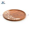 Wooden Tray With Mother Of Pear (TCKIT-23212)