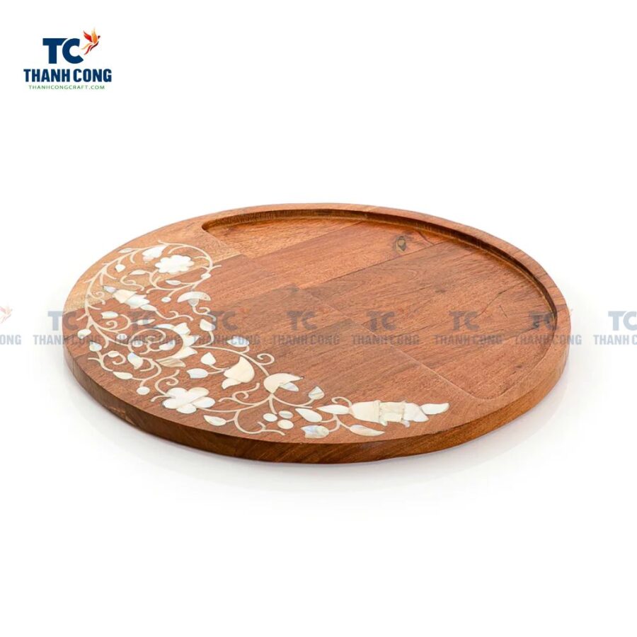 Wooden Tray With Mother Of Pear (TCKIT-23212)