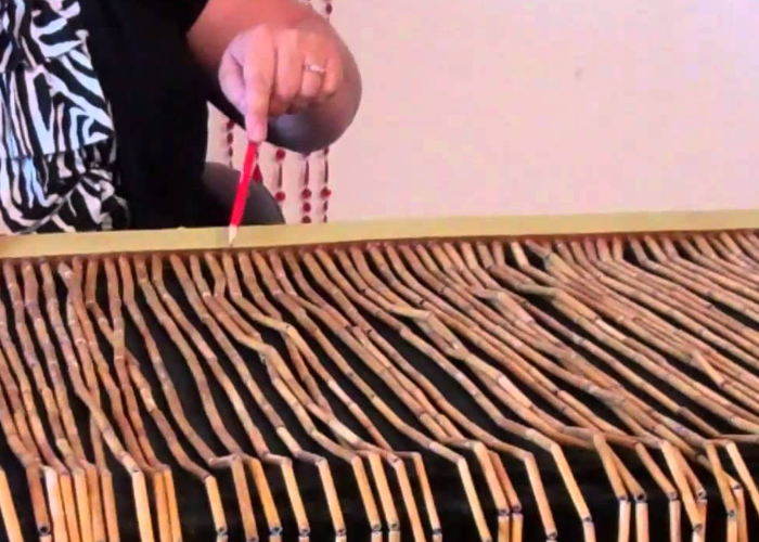 How to make bamboo beaded curtains