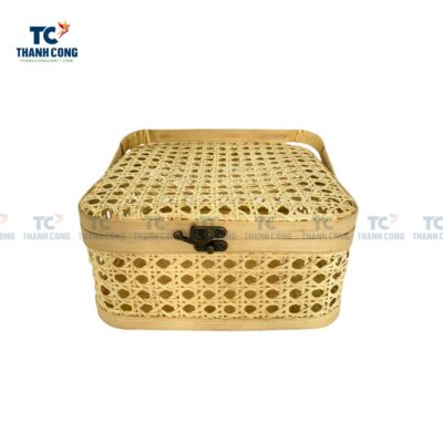 Open-Weave Bamboo Wicker Basket