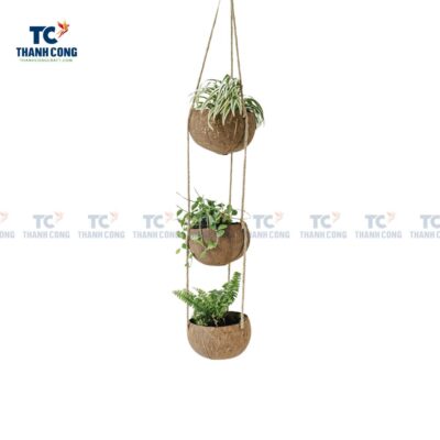 Coconut Shell Hanging Plant Pot 3 Tier (TCCP-22019)